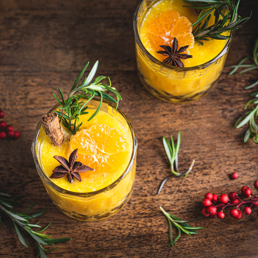 mocktail high in vitamin c with anise garnish